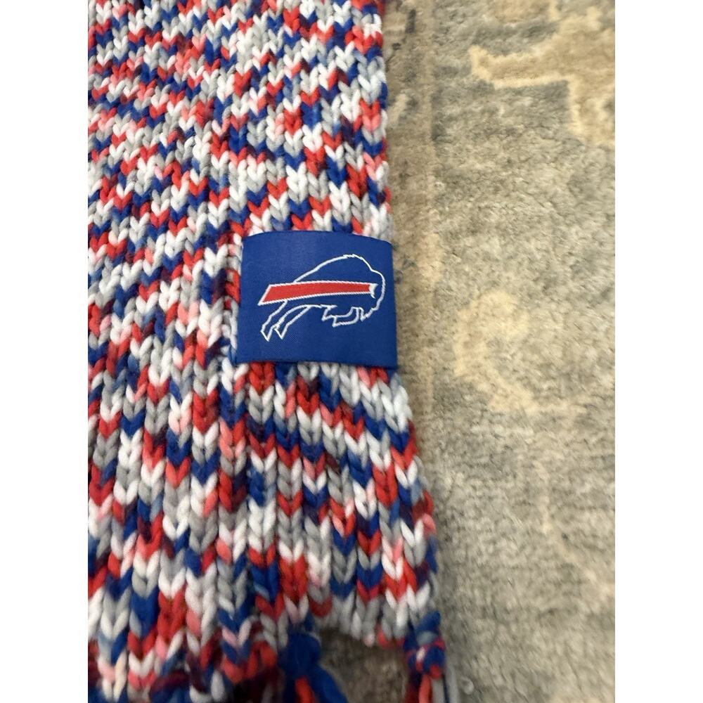 Buffalo Bills Knit Scarf Fringe End NEW - Picture 4 of 8
